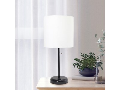 Creekwood Home Oslo Incandescent Table Lamp, Black/White (CWT-2008-BA)