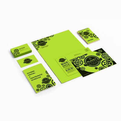 Exact 65 lb. Card Stock Paper, 8.5" x 11", Vulcan Green, 250 Sheets/Ream (WAU21869)