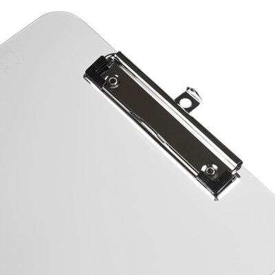 JAM Paper Plastic Clipboard, Letter Size, Clear, 12/Pack (340928126A)