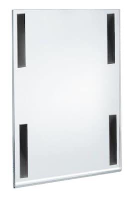 Azar 11" x 17" Magnetic Sign Holder, Vertical, Wall Mounted, Clear, Acrylic, 10/Pack (129932)