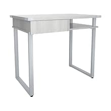 Safco Mirella SOHO 36W Table Desk with Drawer, White Ash (5512WAH)