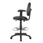 Boss Black Caressoft Drafting Stools W/Adj Arms & Footring