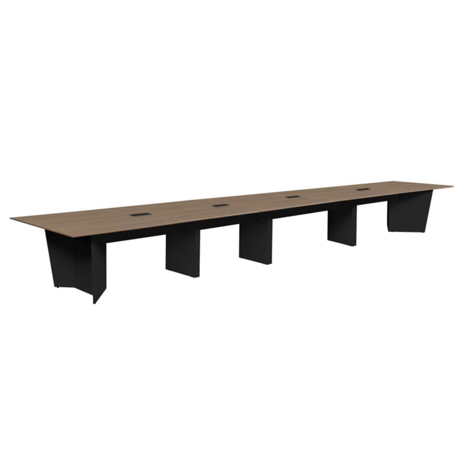 Regency Array 240W x 48D Conference Table with Grommet, Noble Oak/Black (ACT24048NOBK)