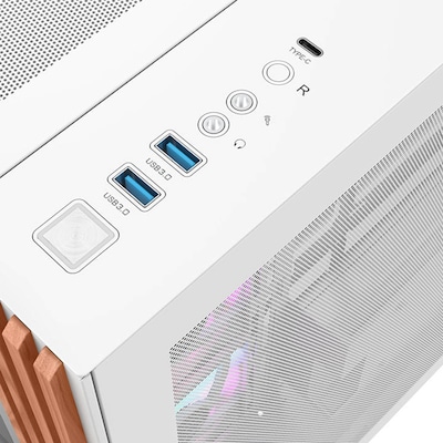 Thermaltake View 380 WS ATX Mid-Tower Computer Case, Snow (CA-1Z2-00M6WN-WS)