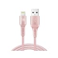 LAX Apple MFi Certified Lightning to USB Cable for Charge Sync 6ft, Rose Gold