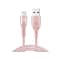 LAX Apple MFI Certified 4 Feet Strong Braided Lightning USB Data Synch Charging Cable, Rose Gold