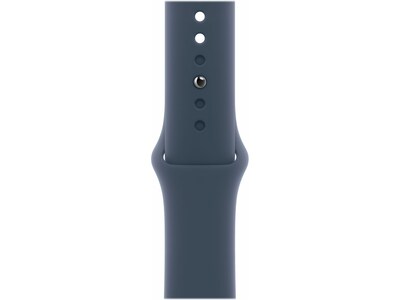 Apple Watch Series 9 (GPS) Smartwatch, 41mm, Silver Aluminum Case with Storm Blue Sport Band, S/M  (MR903LW/A)