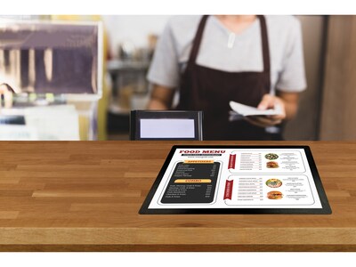 Excello Global Products Menu Holder, 8.5" x 11", Black (SPLS-MENU-8511C)