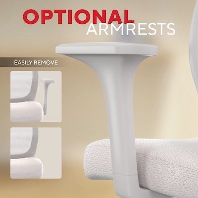 Staples Essentials Ergonomic Fabric Swivel Task Chair, Gray (UN58149)