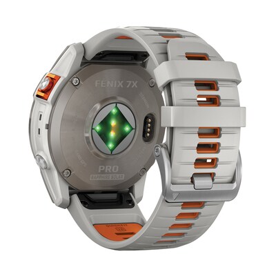 Garmin fenix 7X Pro Sapphire Solar Edition Smartwatch, Fog Gray & Ember Orange, 51mm (GRM0277814)