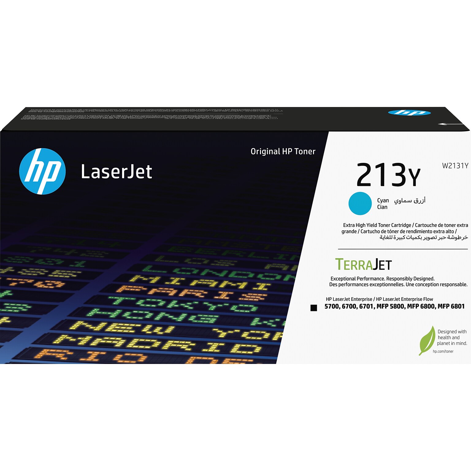 HP 213Y Cyan Extra High Yield Toner Cartridge (W2131Y)