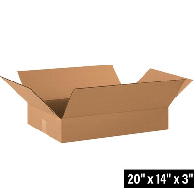 20 x 14 x 3 Shipping Boxes, 32 ECT, 25/Bundle (20143)