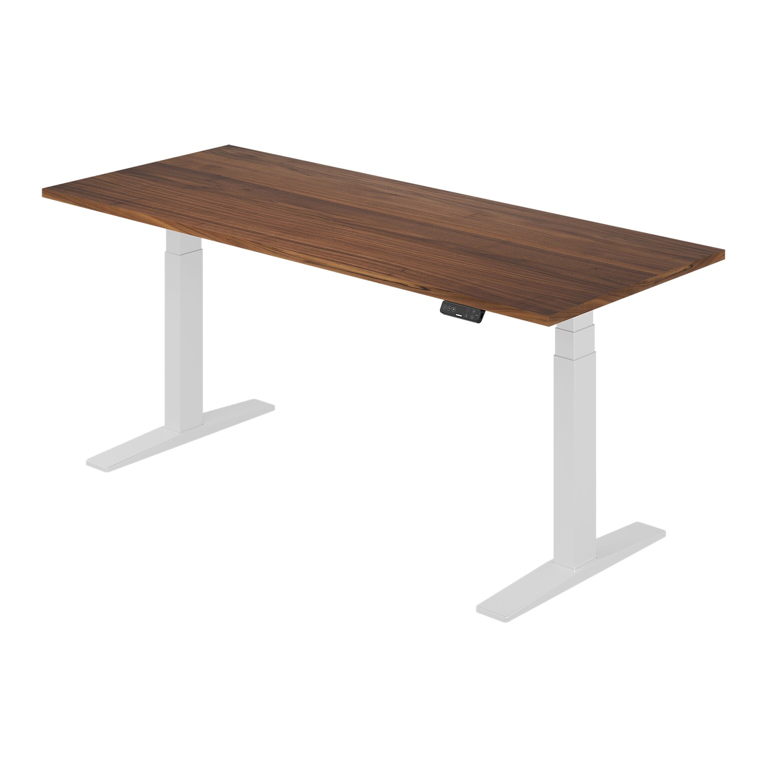 FlexiSpot E7 Commercial 72W Electric Rectangular Adjustable Standing Desk, Black Walnut/White (E7WCOM7230-BW)