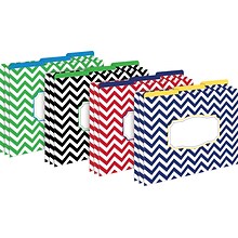 Barker Creek Chevron File Folder, 1/3-Cut Tab, Letter Size, Nautical, 107/Pack (BC0112)