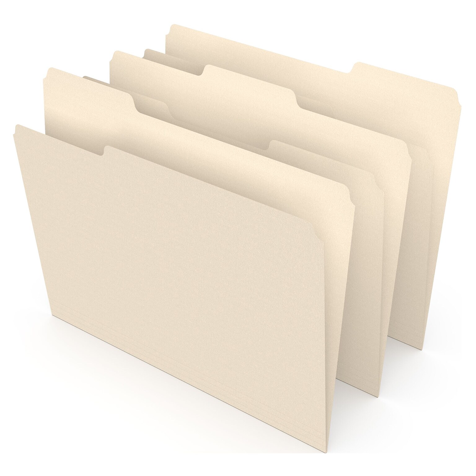 Staples 30% Recycled File Folder, 1/3-Cut Tab, Letter Size, Manila, 500/Carton (ST56675CT)