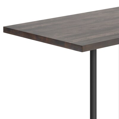 Flash Furniture Bennett Wooden Commercial Indoor Table, 48" x 30", Dark Brown Top/Black Base (GSF3048DBT2230B)