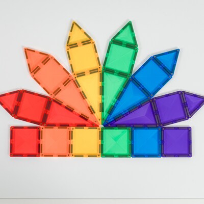 Connetix Magnetic Tiles Rainbow Mini Pack, 24 Pieces (CNTR00024MI)