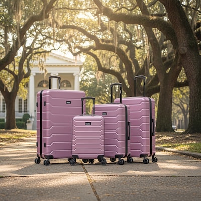 InUSA Trend 4-Piece Hardside Spinner Luggage Set, TSA Checkpoint Friendly, Rose Gold (IUTRESMLXL-ROS)