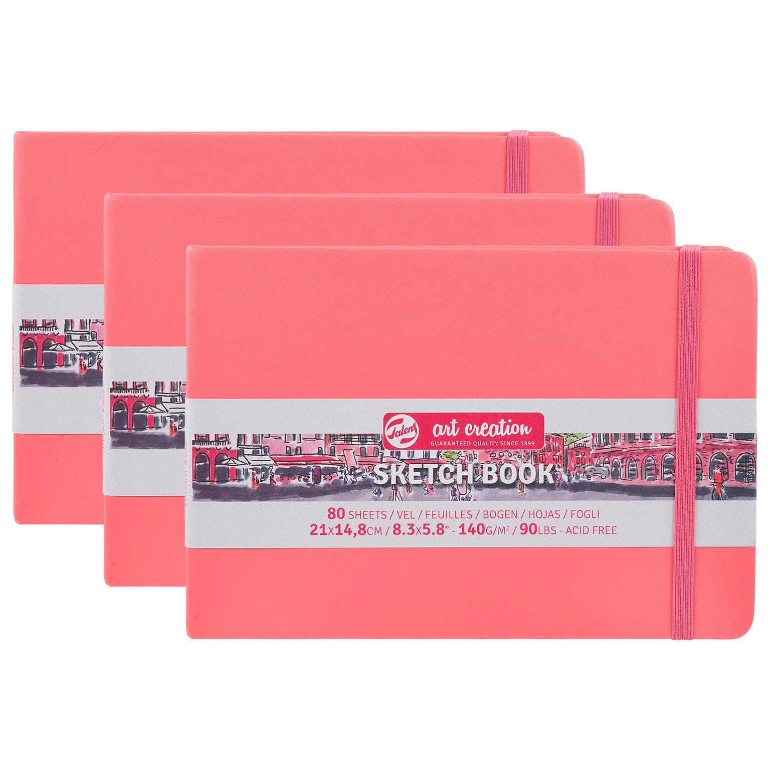 Talens Art Creation 8.3 x 5.8 Sketch Book, 80 Sheets/Book, 3/Bundle (TLN9314315M-3)