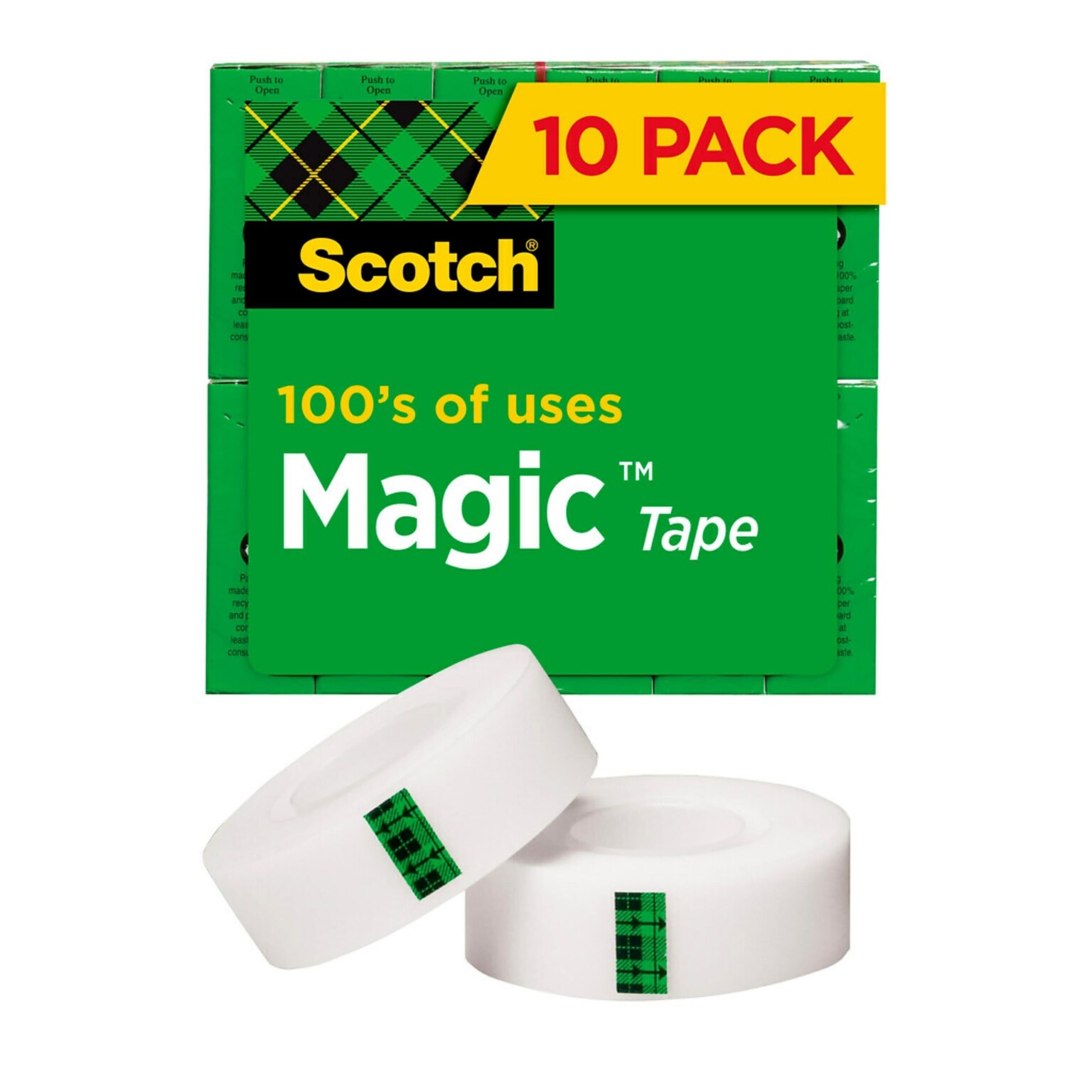Scotch Magic Invisible Tape Refill,  3/4 x 27.77 yds., 10-Pack (810K10)