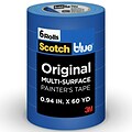 ScotchBlue ORIGINAL Painters Tape Value Pack, 0.94 x 60 yds., Blue, 6/Rolls (2090-24EVP)