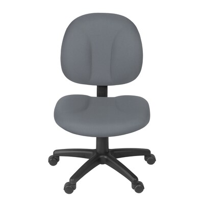 Regency Comfort Series Armless Ergonomic Fabric Swivel Task Chair, Grey (105-GY)