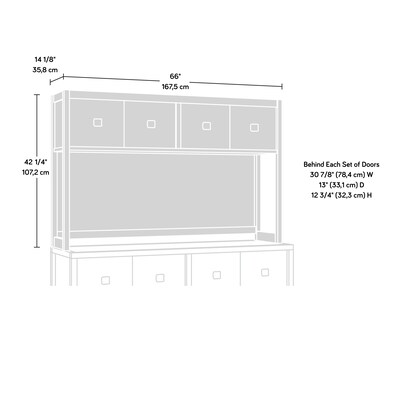Sauder Cannery Bridge 66"W Desktop Hutch, Sindoori Mango (429512)