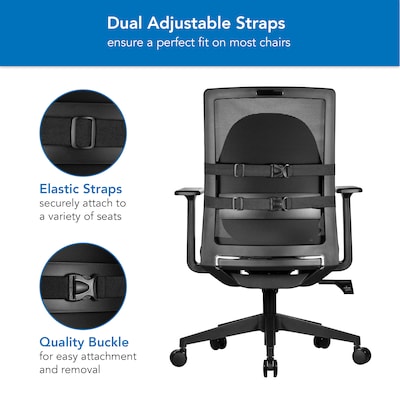 Mount-It! Ergo Collection Memory Foam Lumbar Support, Black (MI-1107)