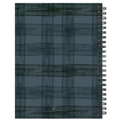2026-2027 TF Publishing Blue Flannel 6.5" x 8" Academic & Calendar Weekly & Monthly Planner, Dark Blue/Black (AY27-9202)