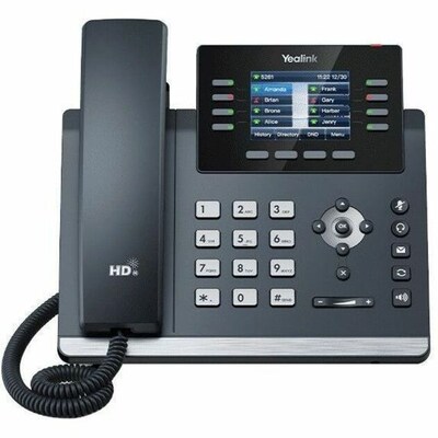 Yealink SIP-T44W 12-Lines VOIP Conference Speaker Phone with Digital Answering, Gray (1301213)