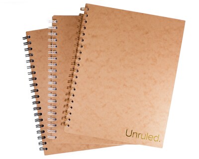 Roaring Spring Unruled Notebook 1-Subject Notebooks, 8 x 10.5, Natural Kraft, 12/Case (85204CS)