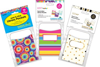 Barker Creek In the Groove Library Pockets, 5.125" x 3.5", 90/Set (4077)