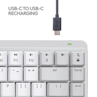 Logitech MX Mechanical Mini for Mac Wireless Ergonomic Keyboard, Pale Gray (920-010553)