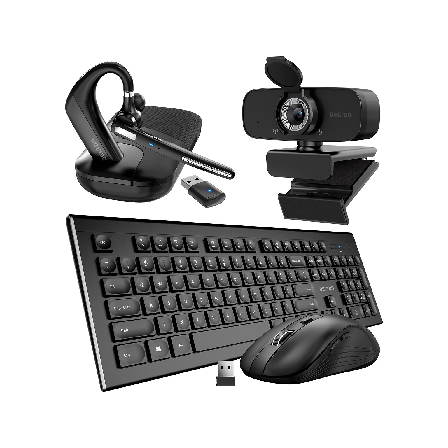 Delton Work Anywhere 90X Wireless Noise Canceling Bluetooth Computer On-Ear Headset Kit (DBND4WLS90XREG)