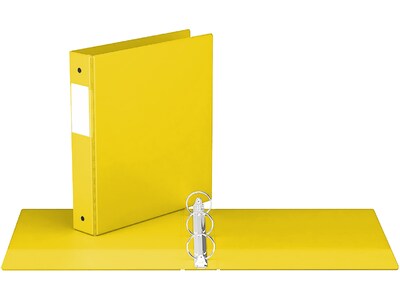 Davis Group Premium Economy 1 1/2" 3-Ring Non-View Binders, Yellow, 6/Pack (2312-05-06)