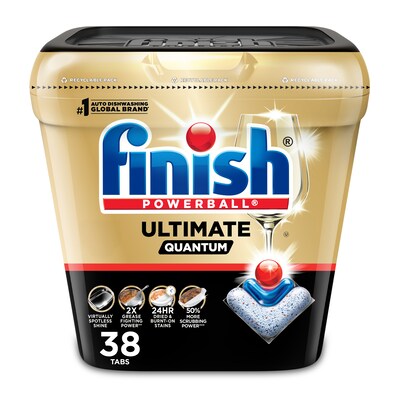 Finish Ultimate Quantum Dishwasher Detergent Tablets, Unscented, 38 Tablets/Tub (51700-99828)