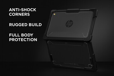 SaharaCase Venture Series Heavy Duty Case for HP Fortis 11 G1i/G10 Chromebook, Shock-Absorbing, Clear/Black (LT00119)