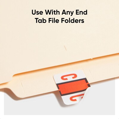 Smead BCCR Color Coded Alphabetic Labels, C, Dark Orange, 500/Roll (67073)