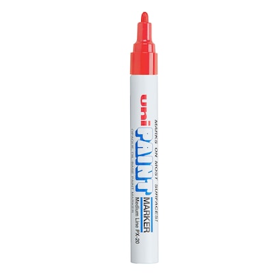 Uni PAINT Oil-Based Markers, Medium Tip, Red, 12/Pack (63602DZ)