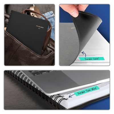 2027 AT-A-GLANCE 8.5" x 11" Daily Appointment Book, Faux Leather Cover, Black (70-222-05-27)
