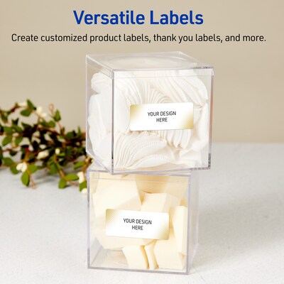 Avery Laser/Inkjet Rectangle Multipurpose Labels, 1" x 2-5/8", White, 160/Pack (S00EWB)