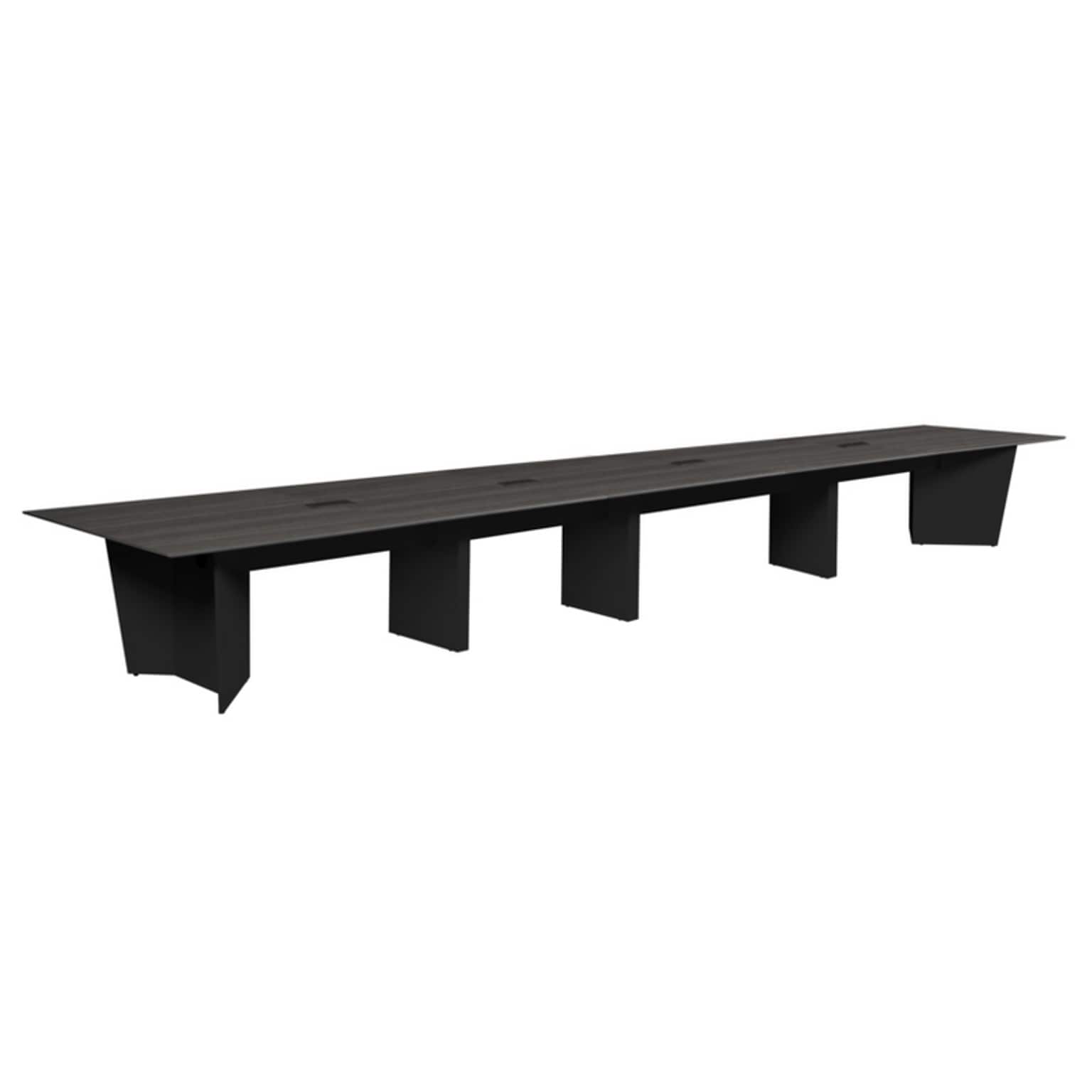 Regency Array 240W x 48D Conference Table with Grommet, Ash Grey/Black (ACT24048AGBK)