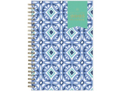 2025 Blue Sky Day Designer Tile 5 x 8 Weekly & Monthly Planner, Plastic Cover, Blue/White (101410-