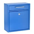 AdirOffice Indoor/Outdoor Interoffice Mailbox, Medium, Blue (631-05-BLU-PKG)