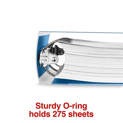 Staples Heavy Duty 1 1/2" 3-Ring Flexible Poly Binders, Blue (ST62616)