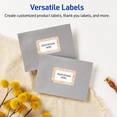 Avery Rectangle Multipurpose Labels, 2" x 3", White, 80/Pack (19479370477)