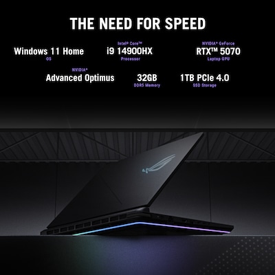 ASUS ROG Strix G16 16" FHD+ 165Hz Gaming Laptop, NVIDIA GeForce RTX 5070, Intel Core i9 14900HX, 32GB RAM, 1TB SSD, Windows 11