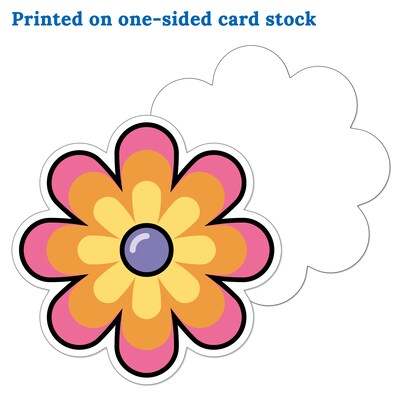 Carson-Dellosa Happily Ever Elementary Retro Remix Jumbo Flower Cutouts (120655)