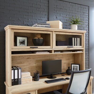 Sauder Mason Peak 71"W Desktop Hutch, Prime Oak (427809)