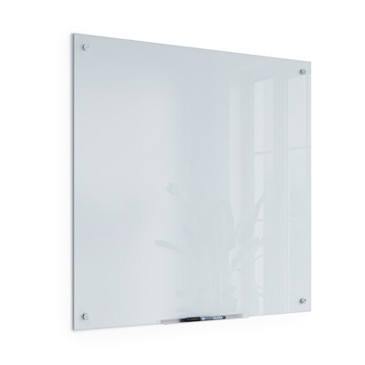 U Brands Glass Dry-Erase Whiteboard, 3 x 3 (2795U00-01)